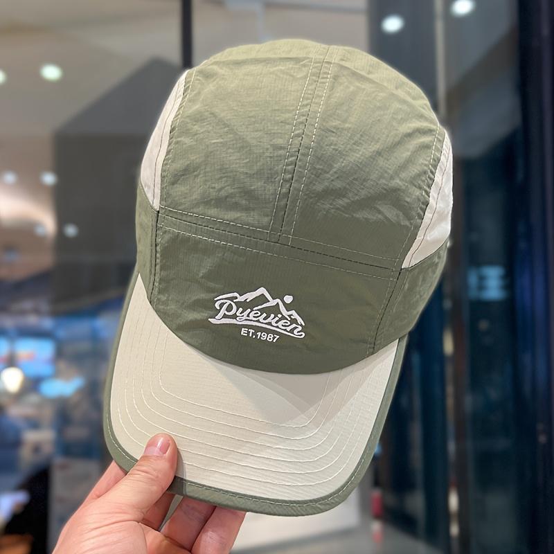 Summer Quick-dry 5-panel Baseball Cap - Korean Color-block Breathable Thin Sunshade Hat, for Men Women Outdoor Activities