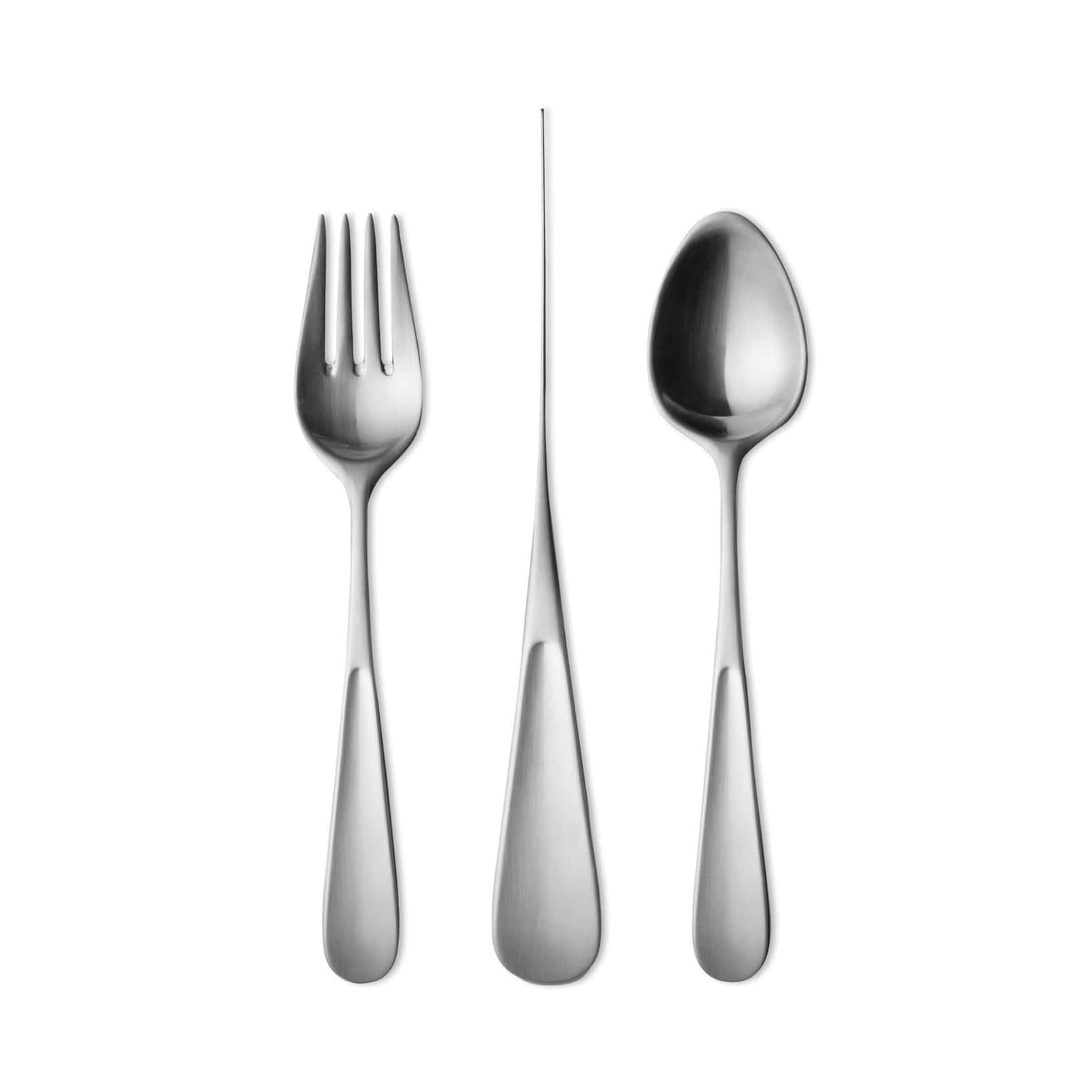 

Georg Jensen VIVIANNA Children s Cutlery Set, 3-Piece Set for One Person, Silver, Matte Finish, Dishwasher Safe, 3361500