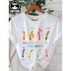 Women'S T-Shirt with Cute Crayon And Emotion Chart Print Short Casual Unisex Spring Summer T-Shirt for Casual Attire