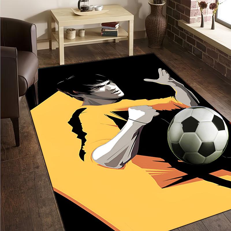 Dynamic Bruce-Lee Pose Rug Office Carpet Non-Slip Mat, Chair Rug Floor Covering for Gaming, Bedroom, Living Room , Home Decor Christmas Gift