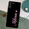 PERSONALISIERTE NAMEN CUSTOM HOCHZEIT Hülle Für Samsung Galaxy S23 S22 Ultra S20 S21 FE S8 S9 S10 Plus Note 10 20 Ultra Rückseite