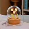 Cute Bedroom Room Decor Floral Lamp Tulip Night Light Valentines Day Gift Lampara Tulipanes Girlfriend DIY Material Handmade