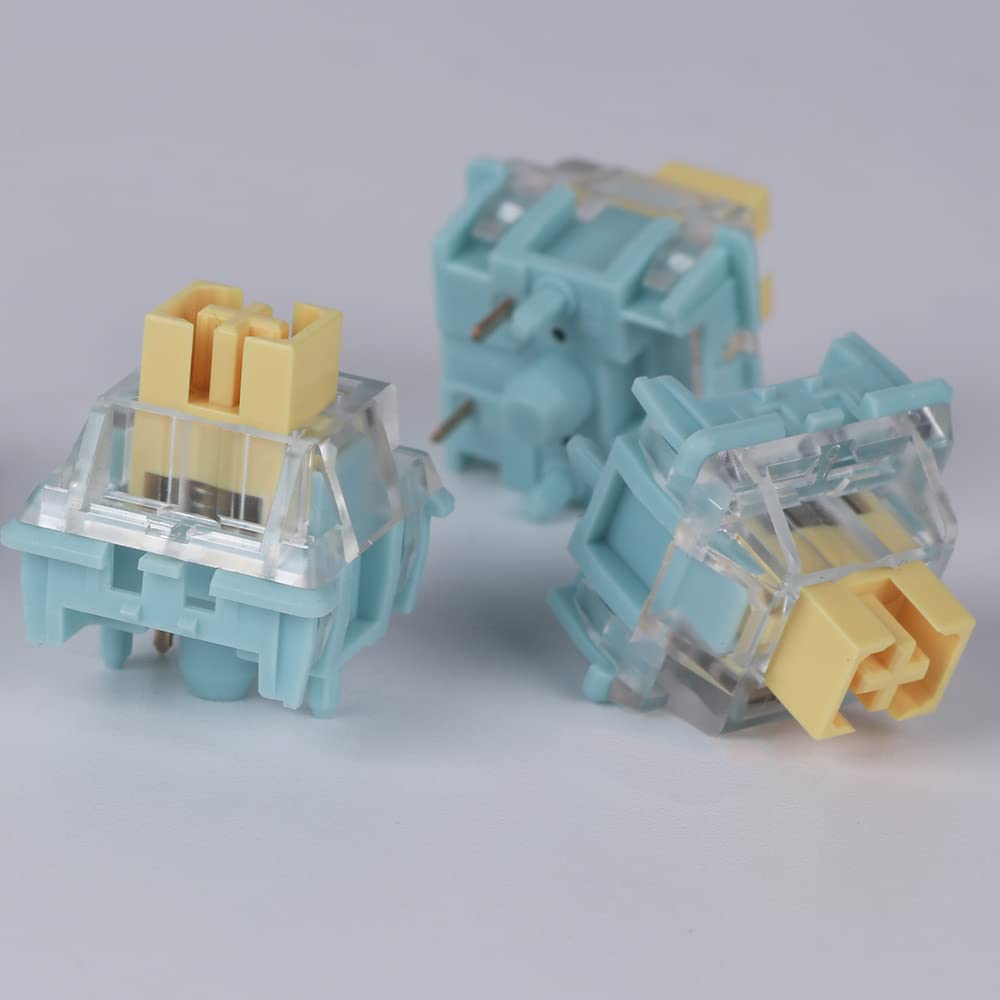 EPOMAKER Sea Salt Quiet Mechanical Keyboard Switch Set with LED Slots, Pre-lubricated, Linear, for Gaming Keyboards, 35 Pieces (Seasalt Slient,