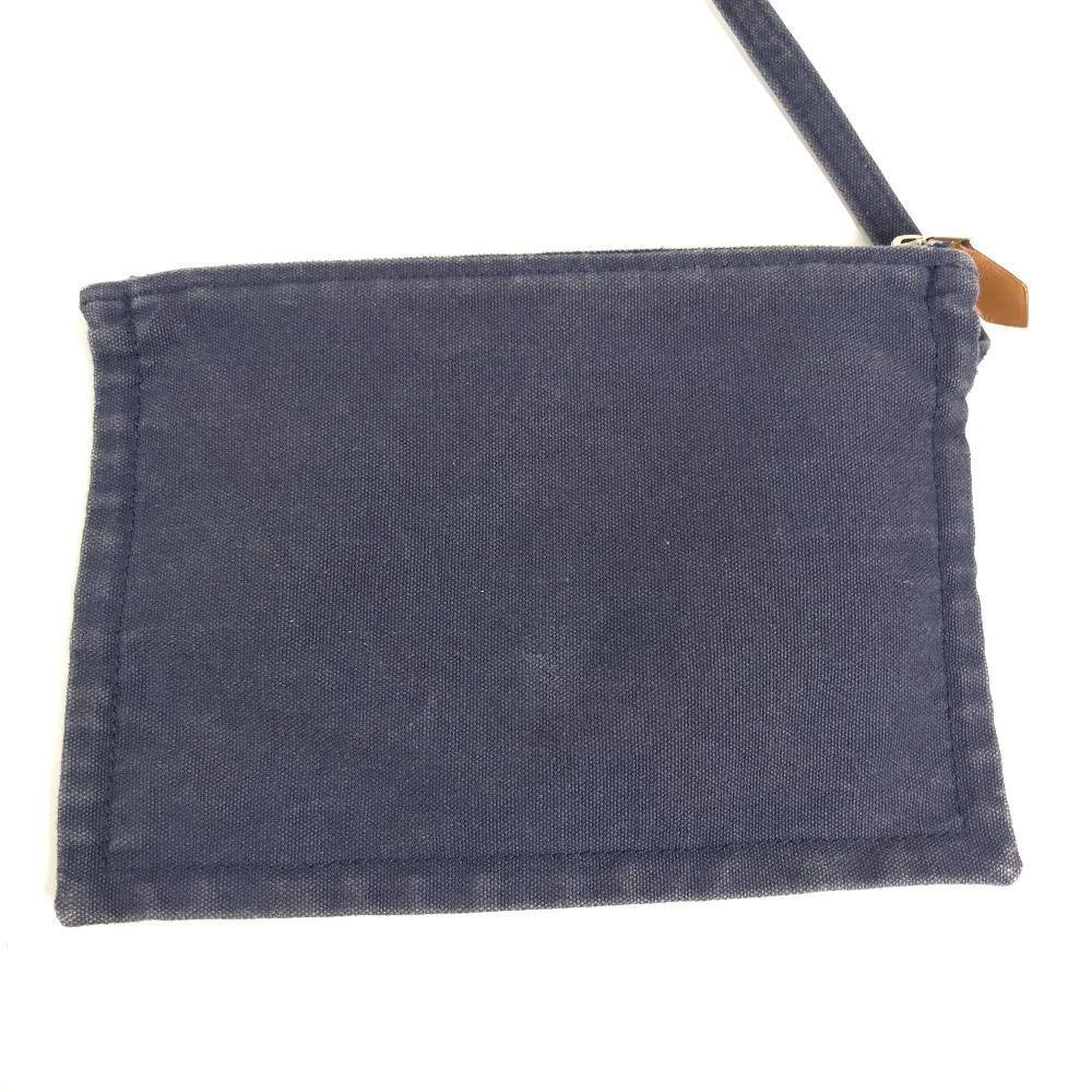 HERMES horse cheval Hermes Chevaux Tote Bag with Pouch Shoulder Bag blue/Black