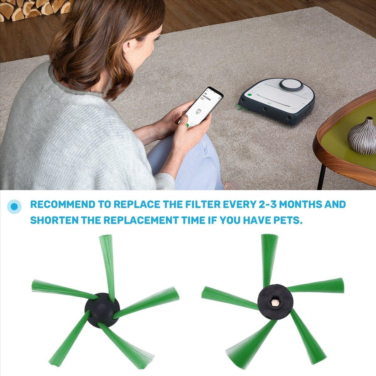 Набор аксессуаров для роботов-пылесосов Kobold VR200 и VR300 - 3X HEPA-фильтра и 2X боковые щетки China Mainland