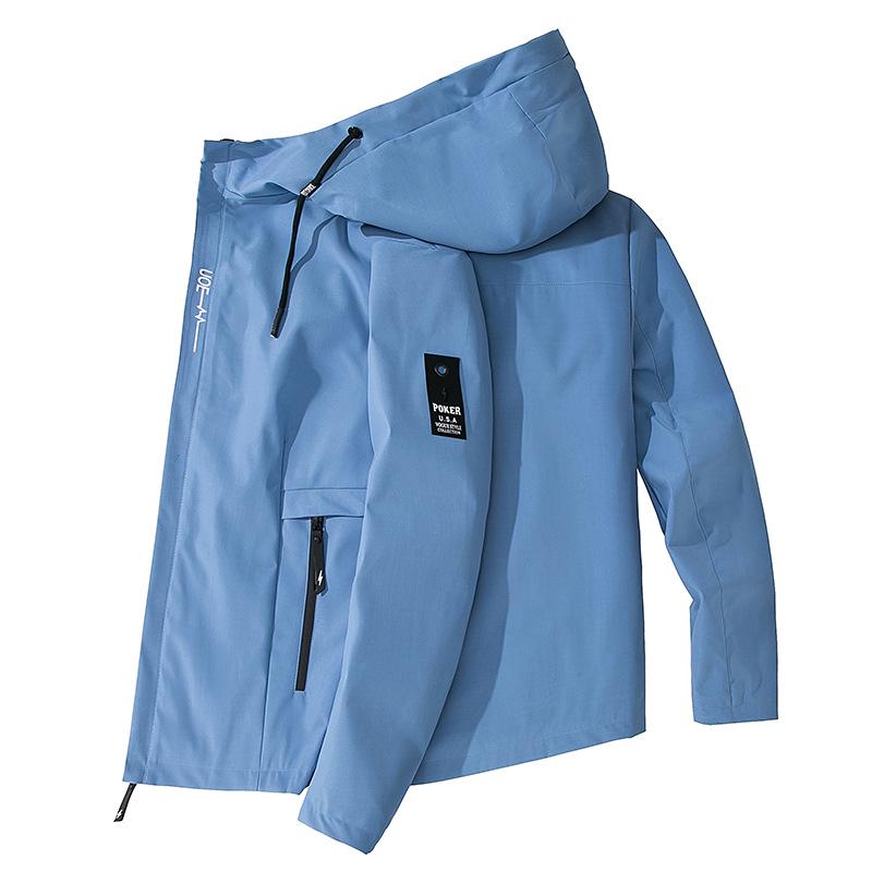 2022 Autumn Loose Fit Korean Style Hooded Casual Men's Workwear Jacket