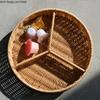 Imitation Rattan Storage Basket Fruit Basket Snack Tray Refreshment Tray Candy Box Dried Fruit Plate Fruit Plate Storage Box