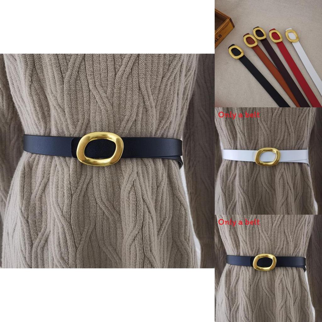 Leather Wide Waist Belt For Women With Metal Clasp For Casual Pants