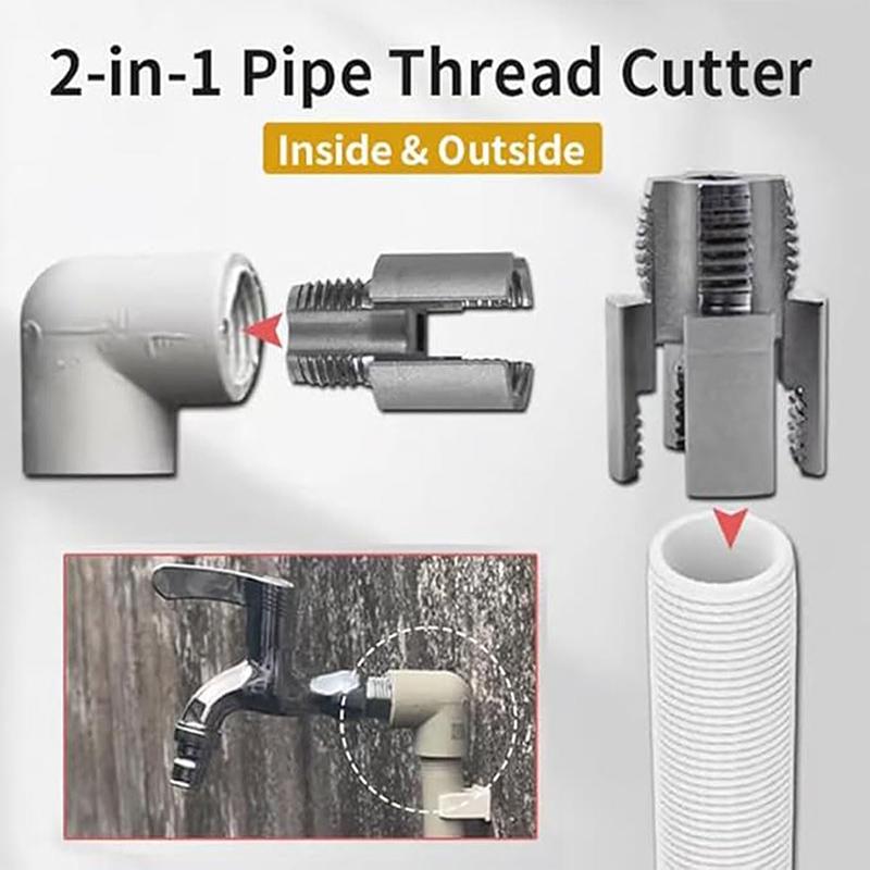 Integrated Internal & External Pipe Threading Tool Pvc Pipe Threader Pipe Threading Tool 1/2'' 3/4'' Dies Electric Drill