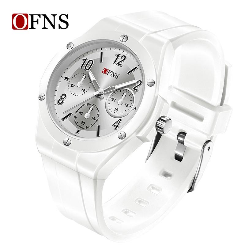 OFNS Silent Student Exam Wristwatch: Luminous, Waterproof, Simple Unisex Quartz Watch