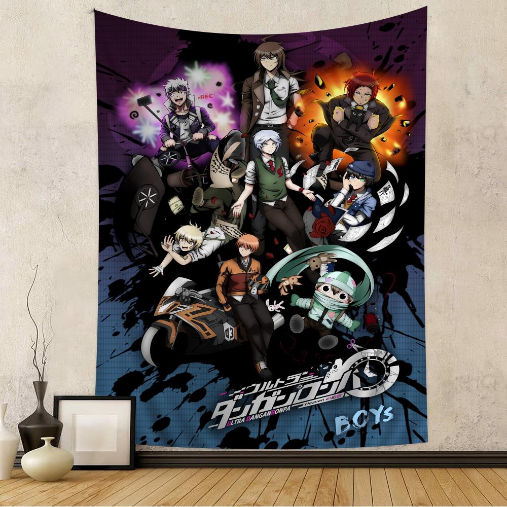 Classic Anime Game Series Danganronpa Colorful Tapestry Wall Hanging Bohemian Wall Tapestries Mandala Wall Art Decor