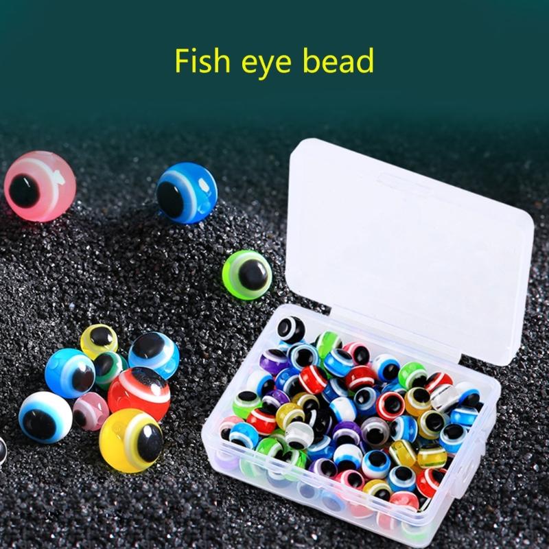 100Pcs Fish Eyes Shaped Beads Fishing Tackle Lures Tool for Lake River Fishing