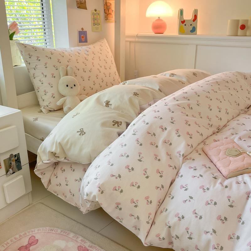 

Свежий Четырехпредметный Комплект Пододеяльника для Кровати в Общежитии Четырехпредметный Комплект Простыня на Резинке Двухъярусная Кровать в Общежитии L Pillowcase/only Hua Yang