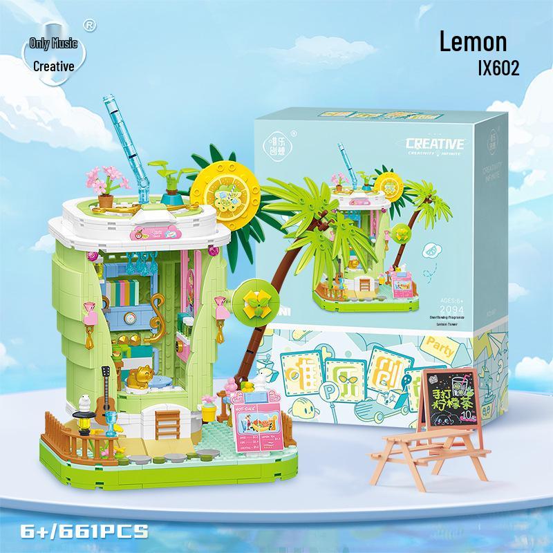 Ferris Wheel & Carousel Music Box: Building Block Toy Gift for Girls, Girlfriends, and Best Friends
