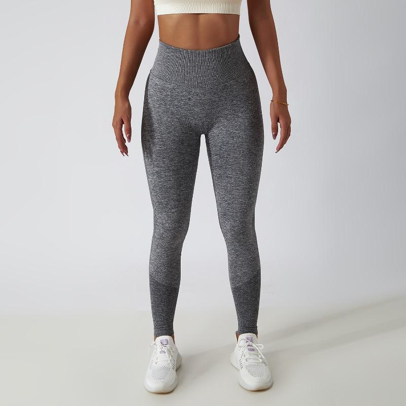 Seamless Running Fitness Casual Yoga Pants Women Solid Fashion Slim High Waist Breathable Sports Yoga Leggings Pants Female Push Up Yoga Trouser 25591