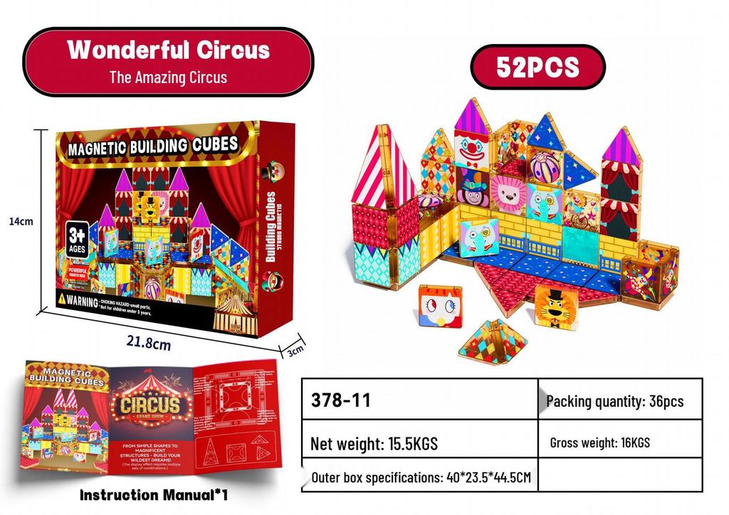 Magic Castle Magnetic Tiles: DIY Educational Building Blocks 