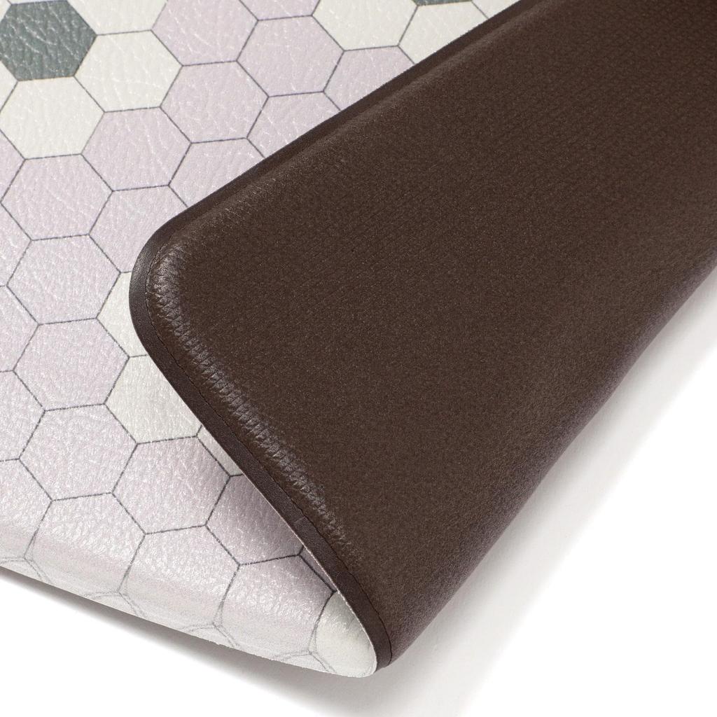 Francfranc PVC Kitchen Mat, Tile, Large, Pink, New Life, Floral Design, Antibacterial