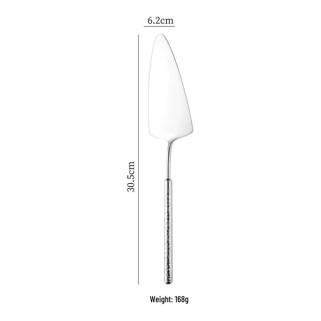 Round Diamond Cutlery Set: 304 Stainless Steel Steak Knife, Fork, Spoon, Spatula, Ladle, Slotted Spoon, Frying Spatula.