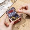 Genuine Leather Kiss Lock Coin Purse Mini Jewelry Bag Solid Color Multifunctional Small Storage For Women Ring Necklace Earrings