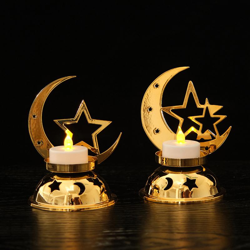 

Железный Арт Полумесяц Форма Настольные Украшения Подсвечник Декоративный Золотой Креативный Подсвечник Гостиная Украшение Дома