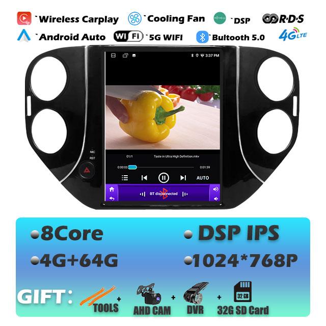 IPS For Volkswagen Tiguan 1NF  2007 -2016 Android 14 Car Radio Multimedia Video Player Navigaion Head Unit Stereo 2Din Audio