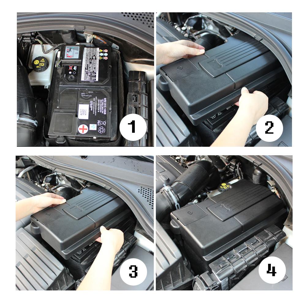 For Skoda Karoq Kodiaq Superb Octavia Mk3 SEAT Leon Mk3 Engine Battery Cover Positive Negative Electrode Dustproof Shell Cap