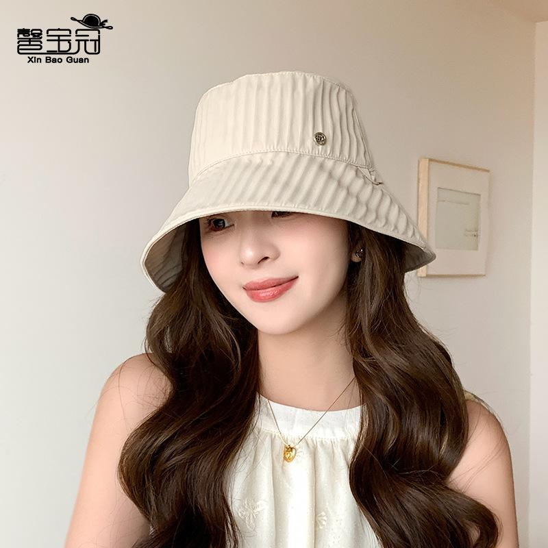 Simple Versatile Hat Women's Senior Sense Shows the Face Small Bucket Hat Spring and Summer Outdoor Travel Sunscreen Sunshade Basin Hat