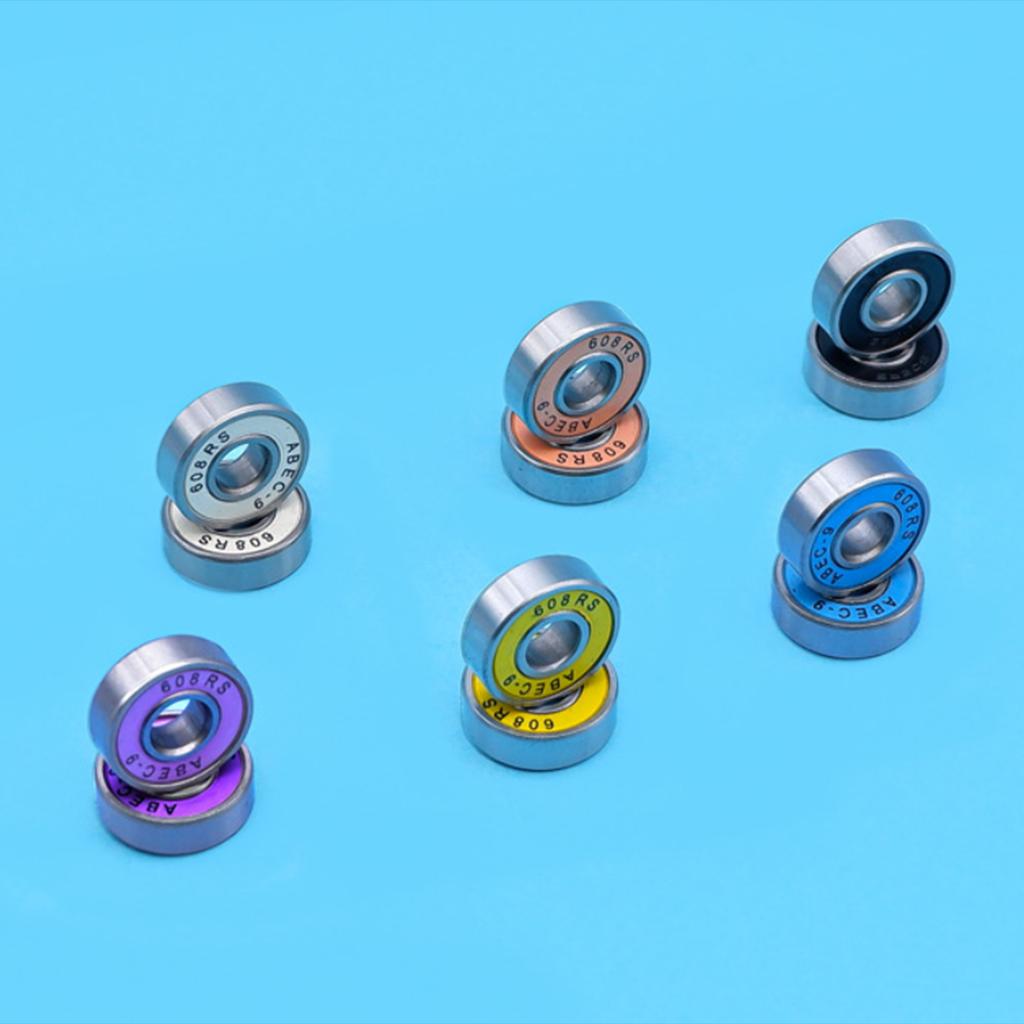 608RS9 Steel Skateboard Bearings, Highfunctional Replacement Parts for And Skating