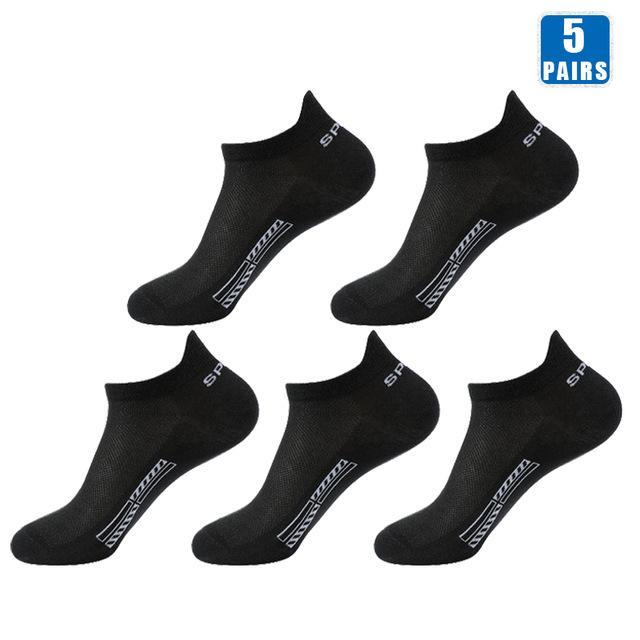 Men's Socks Comfortable Breathable Socks Sports Boat Sock Sweat-absorbent Outdoor Running Socks