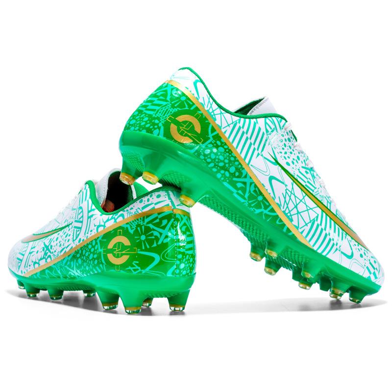 New Men's Breathable and Wear-resistant Low-top Long Broken Nails Football Shoes Fashionable Mandarin Duck Football