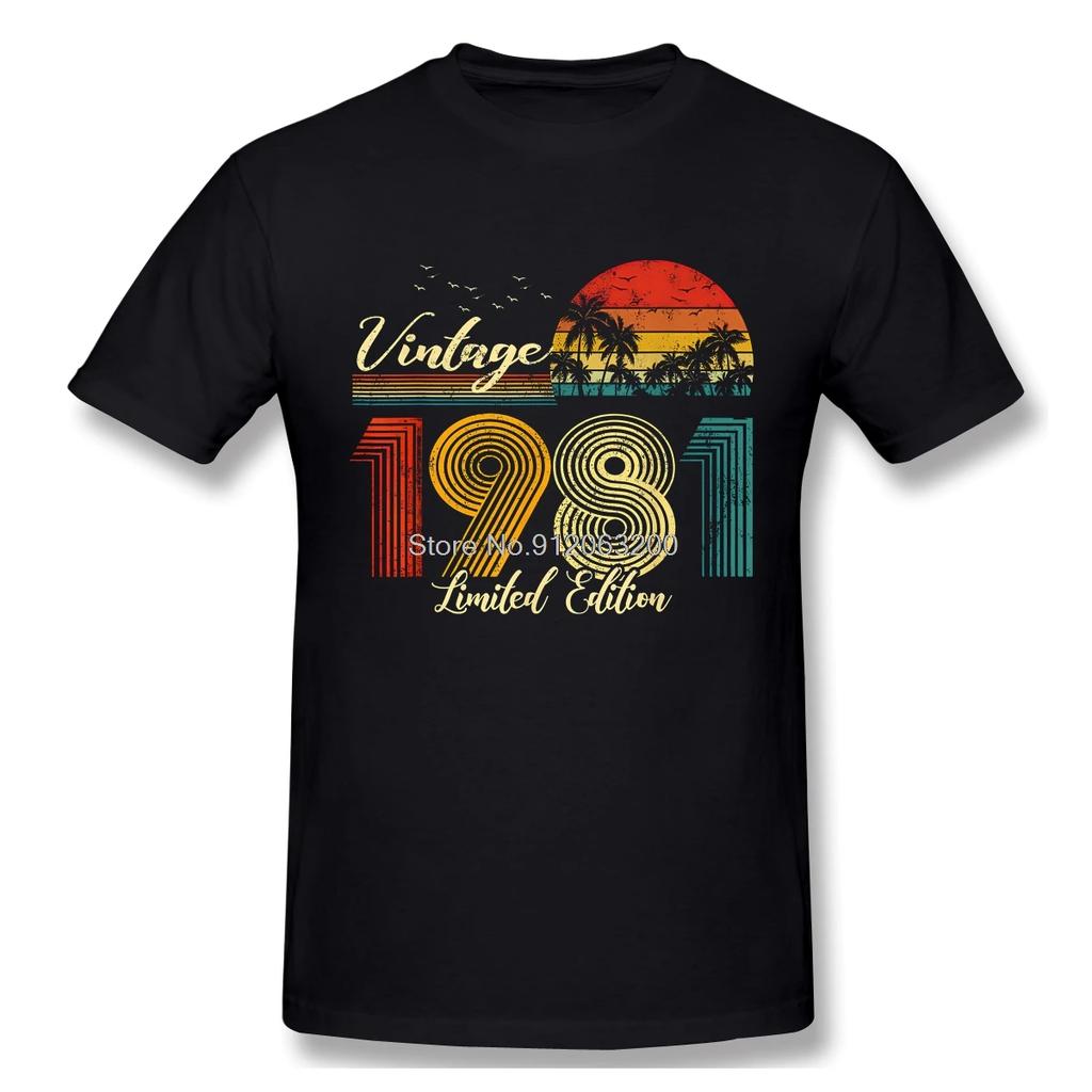 Vintage 42 let starý outfit dárek pro tátu grafický potisk tričko Vintage 1981 nejlepší kazeta trend Harajuku grafická trička