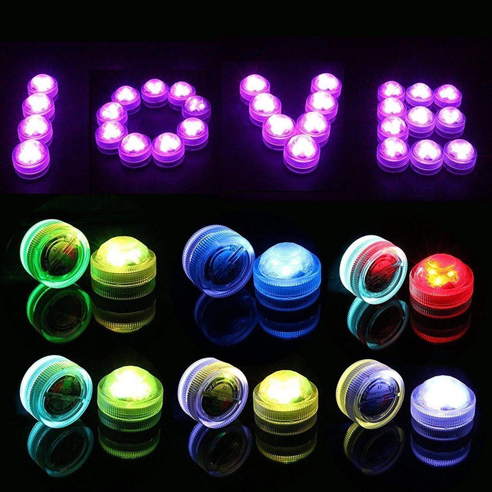 Tea Light Vase Decor Swimming Pool Night Lamp Party Decoration Submersible LED Lights Pool Light