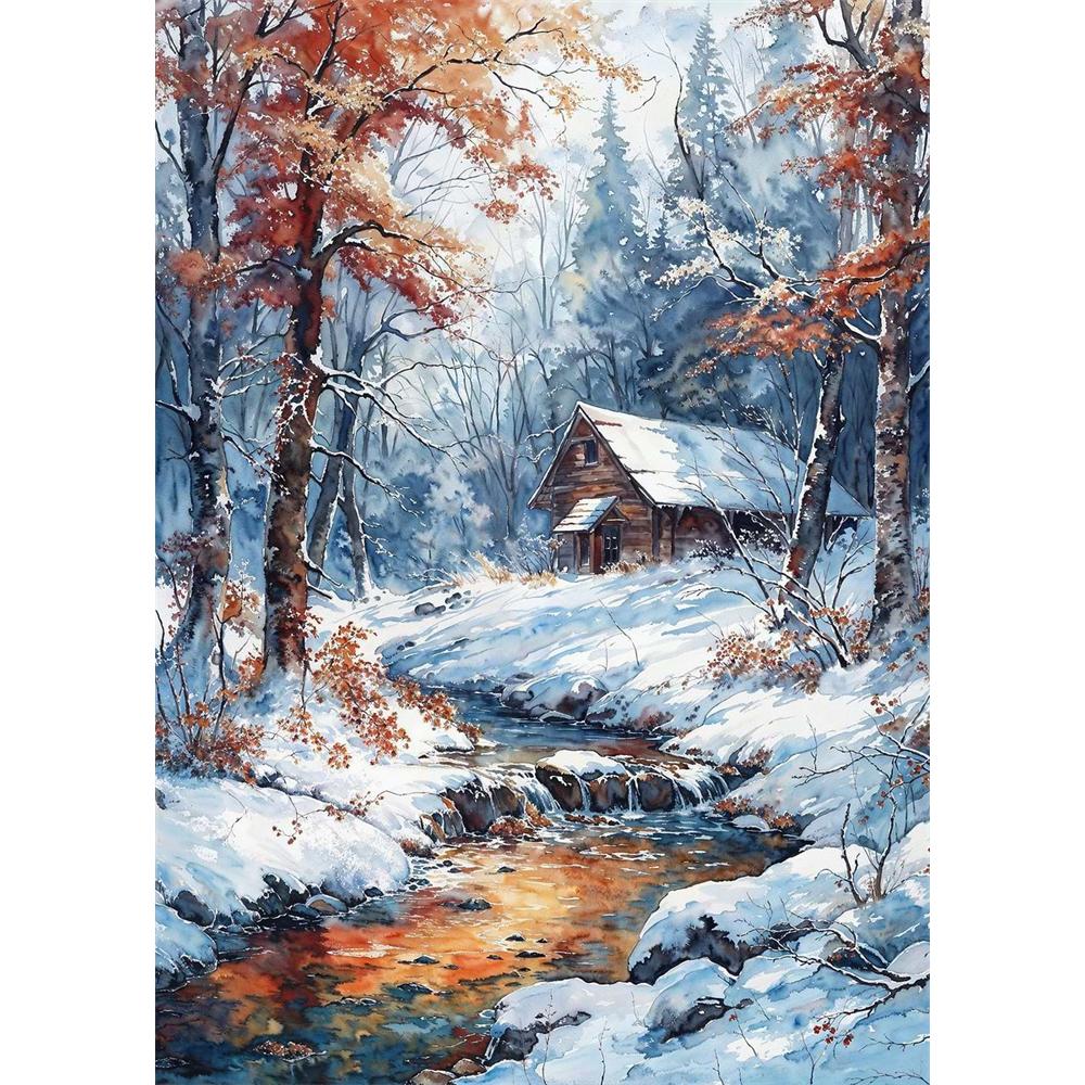 Chinese Four Seasons Landscape Diamond Art Painting Decoration Sailboat Diy Full Rhinestone Mosaic Cross Stitch Kit Gift