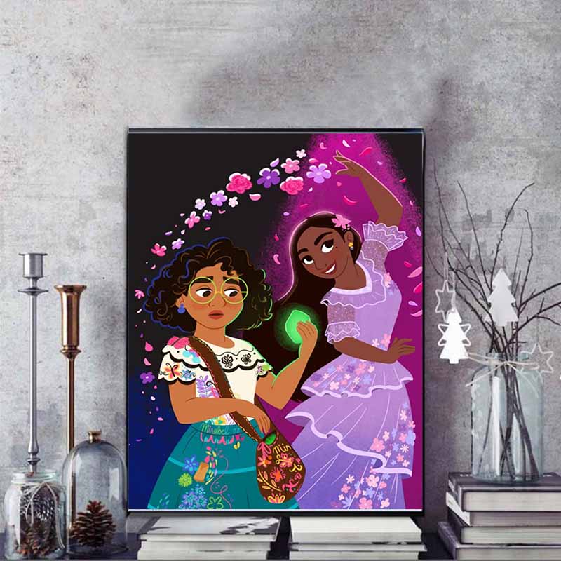 Disney 5D DIY Diamond Painting Mirabelle and Isabellas Magical Moments Illustration Embroidered Mosaic Cross Stitch Home Decor Gifts and Crafts