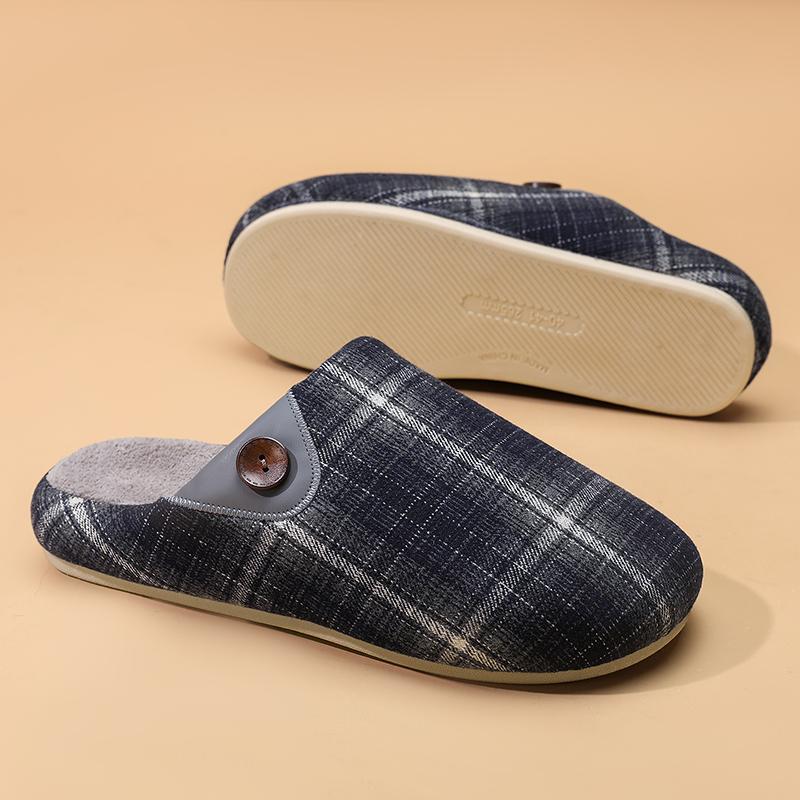 Men Warm Winter Cotton Shoes Women Warm Fur Home Slippers EVA Non-Slip Plush Slippers Indoor Couple Thick Sole Footwear Slides