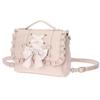 Lolita Knot Women's Bapa Handbag Single Oulder Crossbody Double Oulder Bag Korean Sle Casual PU Leather Kawaii Backpack Ita Bag