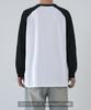 IMPROMES Casual SIDEWAYSTANCE Men's Long Sleeve Raglan T-Shirt In Sumikuro and White