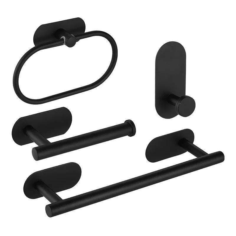 Self Adhesive Wall Mounted Stainless Steel Towel Ring for Kitchen and Bathroom, Hand Towel Rails