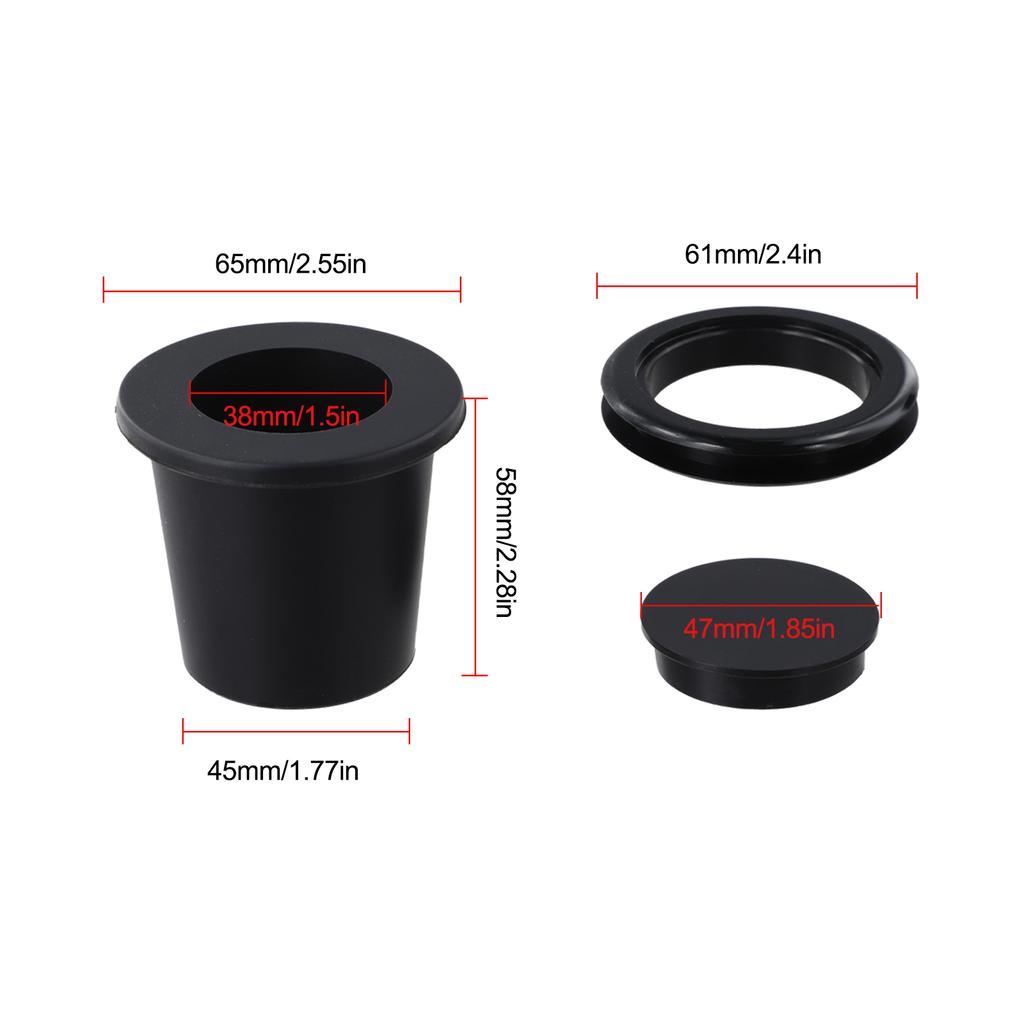2 Sets Patio Umbrella Hole Loop& Cover Set Silicone Wedge For 2-2.5 Inch Hole Outdoor Table Umbrella Hole Ring