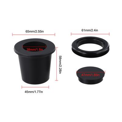 2 Sets Patio Umbrella Hole Loop& Cover Set Silicone Wedge For 2-2.5 Inch Hole Outdoor Table Umbrella Hole Ring