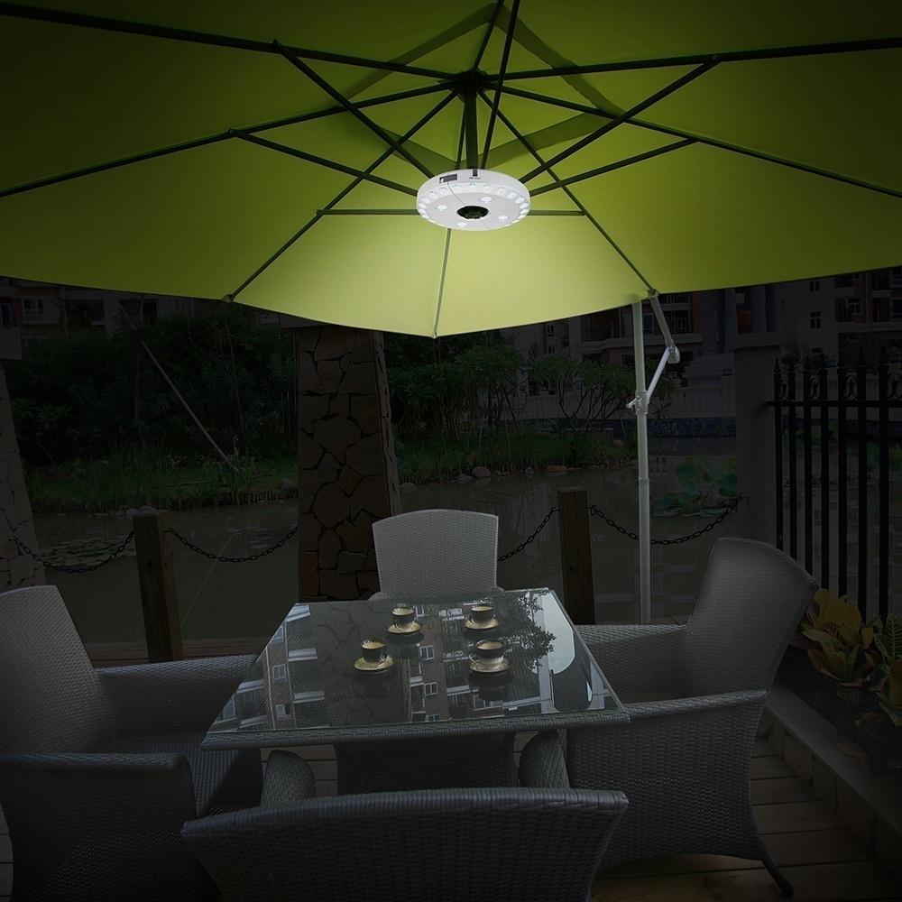 Fashion Parasol Led Light 3 Level Dimming 28 Led Pure White Camping Outdoor Tents