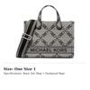 MICHAEL KORS Gigi Diamond Jacquard Tote Bag, Shopping Bag, Handbag Small Women's Gray & Black 30S3S3GM5J-006