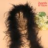 Feather Boa Ostrich 8-10cm Trim Long For Sewing Party Crafts Clothes Hat Dress 2Yards 1.82Meter Plumas Strip Black White Pink