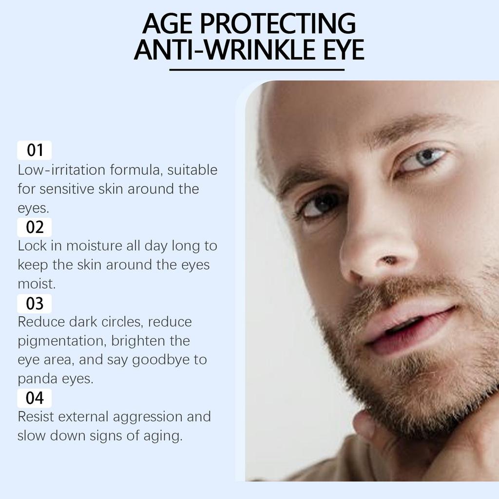East Moon Men's Multi-effect Anti-wrinkle Eye Cream, Moisturizing, Reducing Bags Under the Eyes, Improving Fine Lines, Repairing Cream