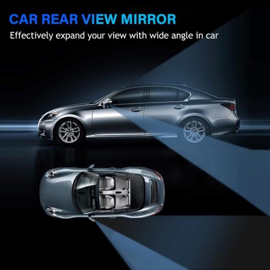 2Pcs 360 Degree Rotating Adhesive Universal Car Wide Angle High Clarity Rear View Mirror