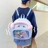 Plush Headphones Penguin Backpack Outdoor Large Capacity Itabag Transparent