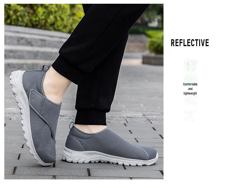 Große Sportschuhe mit Klettverschluss für breite oder geschwollene Füße – Laufschuhe mit weicher Sohle für Senioren, Männer und Frauen, Frühling/Sommer.