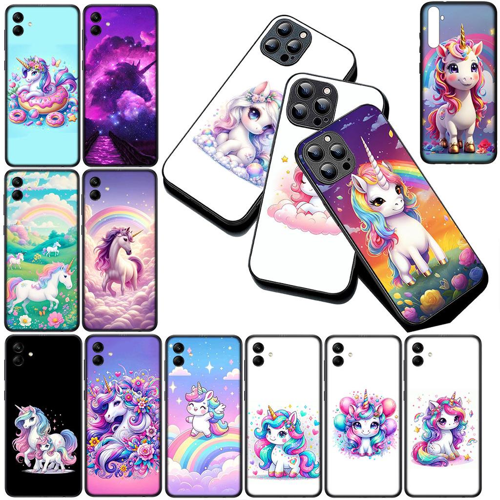 Casing for Apple iPhone 12 13 Pro Max Mini ProMax X XR Air 13Pro XS Phone Cover Protective Case Unicorn Wallpaper Lovely