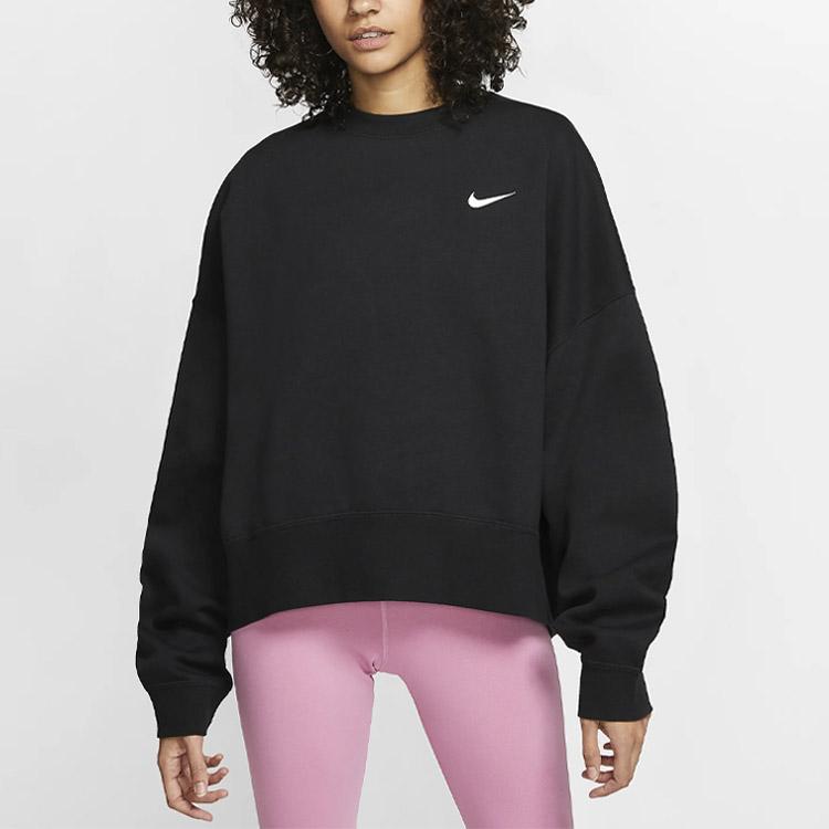 New Nike Women's Sportswear Essentials Crewneck Black CK0168-010
