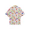 Li-Ning X Phil Hackett Artist Collaboration Series Geometric Cartoon Print Short-Sleeve Button-Up Shirt Men Tops Multicolor ASHS461-1